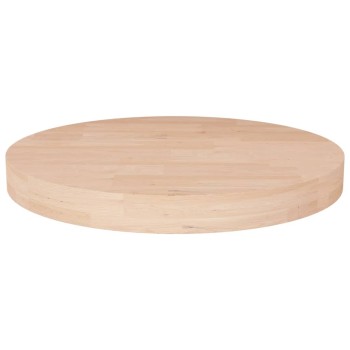 Kerek kezeletlen tömör tölgyfa asztallap ø40 x 4 cm