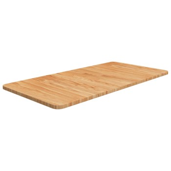 Világosbarna kezelt tömör fa fürdőszobai pult 80x40x1,5 cm