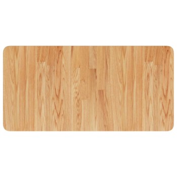 Világosbarna kezelt tömör fa fürdőszobai pult 80x40x1,5 cm