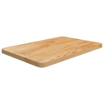 Világosbarna kezelt tömör fa fürdőszobai pult 60x40x2,5 cm
