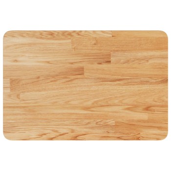 Világosbarna kezelt tömör fa fürdőszobai pult 60x40x2,5 cm