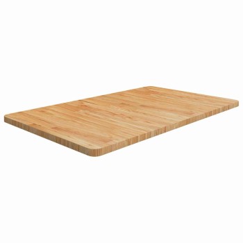 Világosbarna kezelt tömör fa fürdőszobai pult 100x60x2,5 cm