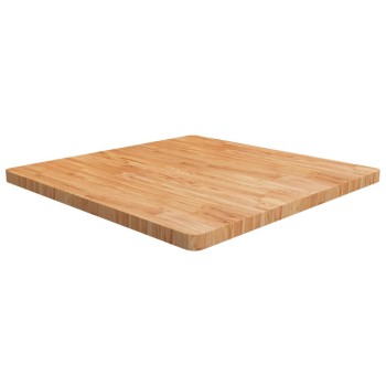 Világosbarna kezelt tömör tölgyfa négyzet asztallap 90x90x4 cm