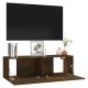 Füstös tölgyszínű szerelt fa fali tv-szekrény 100 x 30 x 30 cm Füstös tölgyszínű szerelt fa fali tv-szekrény 100 x 30 x 30 cm