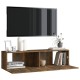 Füstös tölgyszínű szerelt fa fali tv-szekrény 120 x 30 x 30 cm Füstös tölgyszínű szerelt fa fali tv-szekrény 120 x 30 x 30 cm