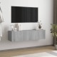 Szürke sonoma színű szerelt fa tv-szekrény 120 x 30 x 30 cm Szürke sonoma színű szerelt fa tv-szekrény 120 x 30 x 30 cm