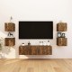4 db füstös tölgyszínű fali tv-szekrény 30,5 x 30 x 30 cm 4 db füstös tölgyszínű fali tv-szekrény 30,5 x 30 x 30 cm