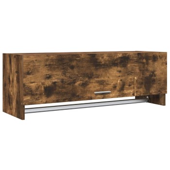 Füstös tölgy színű szerelt fa ruhásszekrény 100 x 32,5 x 35 cm
