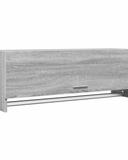 Szürke sonoma színű szerelt fa ruhásszekrény 100 x 32,5 x 35 cm