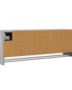 Szürke sonoma színű szerelt fa ruhásszekrény 100 x 32,5 x 35 cm