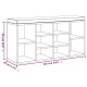 Betonszürke szerelt fa cipőtároló pad 103 x 30 x 48 cm