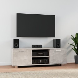 Betonszürke szerelt fa tv-szekrény 120 x 34,5 x 35 cm