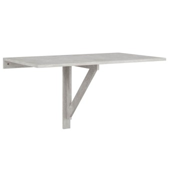Betonszürke szerelt fa összecsukható fali asztal 100x60x56 cm