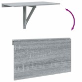 Szürke sonoma szerelt fa összecsukható fali asztal 100x60x56 cm Szürke sonoma szerelt fa összecsukható fali asztal 100x60x56 cm