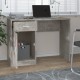 Betonszürke faanyag fiókos/rekeszes íróasztal 100x40x73 cm Betonszürke faanyag fiókos/rekeszes íróasztal 100x40x73 cm