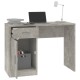 Betonszürke faanyag fiókos/rekeszes íróasztal 100x40x73 cm Betonszürke faanyag fiókos/rekeszes íróasztal 100x40x73 cm