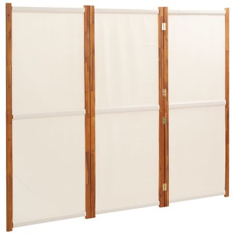 Fehér 3 paneles térelválasztó 210 x 180 cm