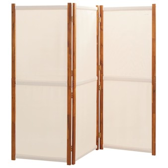 Fehér 3 paneles térelválasztó 210 x 180 cm
