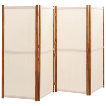 Fehér 4 paneles térelválasztó 280x180 cm