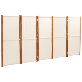 Fehér 5 paneles térelválasztó 350x180 cm