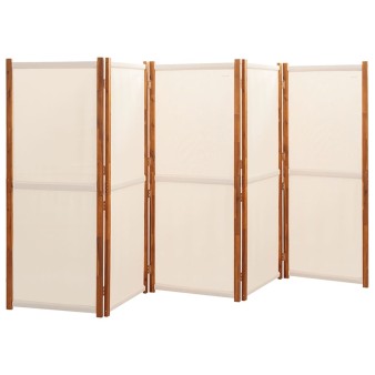 Fehér 5 paneles térelválasztó 350x180 cm