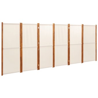 Fehér 6 paneles térelválasztó 420x180 cm