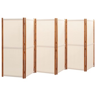 Fehér 6 paneles térelválasztó 420x180 cm