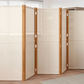 Fehér 6 paneles térelválasztó 420x180 cm