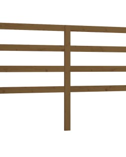 Mézbarna tömör fenyőfa ágyfejtámla 146 x 4 x 100 cm