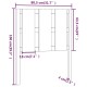 Fekete tömör fenyőfa ágyfejtámla 80,5 x 4 x 100 cm