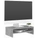 Szürke sonoma színű szerelt fa monitorállvány 42x24x13 cm