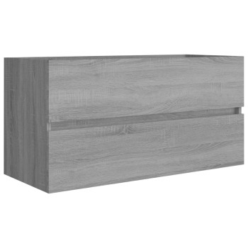 Szürke sonoma színű szerelt fa éjjeliszekrény 90x38,5x45 cm