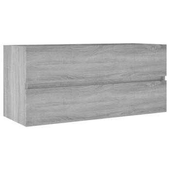 Szürke sonoma színű szerelt fa éjjeliszekrény 100x38,5x45 cm