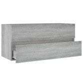 Szürke sonoma színű szerelt fa éjjeliszekrény 100x38,5x45 cm
