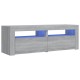 Szürke sonoma színű tv-szekrény led-lámpákkal 120 x 35 x 40 cm Szürke sonoma színű tv-szekrény led-lámpákkal 120 x 35 x 40 cm