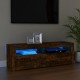 Füstös tölgyszínű tv-szekrény led-világítással 120 x 35 x 40 cm Füstös tölgyszínű tv-szekrény led-világítással 120 x 35 x 40 cm