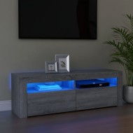 Szürke sonoma színű tv-szekrény led-lámpákkal 120 x 35 x 40 cm