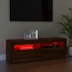 Barna tölgyszínű tv-szekrény led-lámpákkal 120 x 35 x 40 cm Barna tölgyszínű tv-szekrény led-lámpákkal 120 x 35 x 40 cm