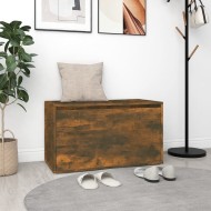Füstös tölgyszínű szerelt fa előszobapad 80 x 40 x 45 cm