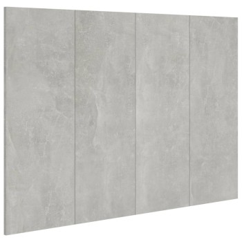 Betonszürke szerelt fa ágyfejtámla 120x1,5x80 cm