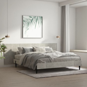 Betonszürke szerelt fali fejtámla 240 x 1,5 x 80 cm