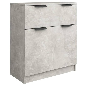 Betonszürke szerelt fa tálalóasztal 60 x 30 x 70 cm