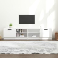 2 db fehér szerelt fa tv-szekrény 80 x 35 x 36,5 cm