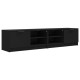 2 db fekete szerelt fa tv-szekrény 80 x 35 x 36,5 cm