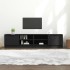 2 db fekete szerelt fa tv-szekrény 80 x 35 x 36,5 cm