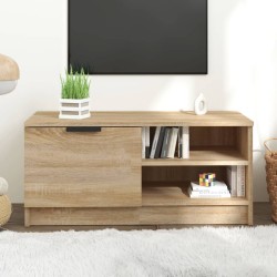Sonoma-tölgyszínű szerelt fa fali tv-szekrény 80x35x36,5 cm