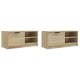 2 db sonoma-tölgy színű szerelt fa tv-szekrény 80x35x36,5 cm 2 db sonoma-tölgy színű szerelt fa tv-szekrény 80x35x36,5 cm