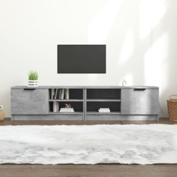 2 db betonszürke szerelt fa tv-szekrény 80x35x36,5 cm