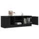 Fekete szerelt fa tv-szekrény 102x35x36,5 cm