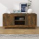 Füstös tölgyszínű szerelt fa fali tv-szekrény 102 x 35 x 45 cm Füstös tölgyszínű szerelt fa fali tv-szekrény 102 x 35 x 45 cm